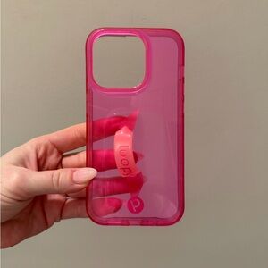 Hot pink Loopy case for iPhone 14 Pro